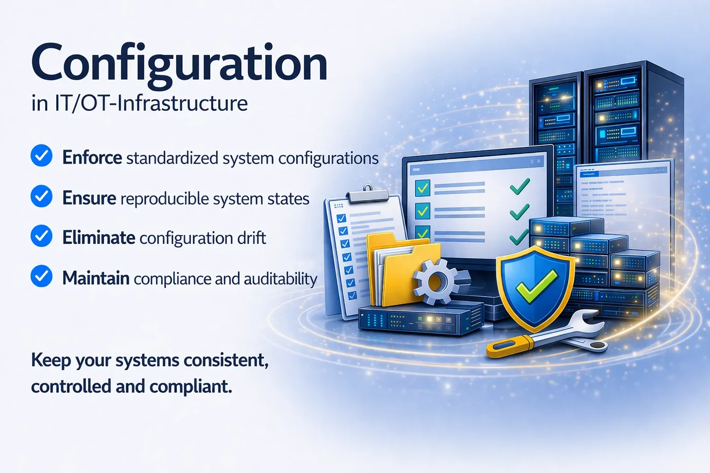 Infrastructure Configuration Management with UPTR and Ansible ensuring consistent system states and compliance