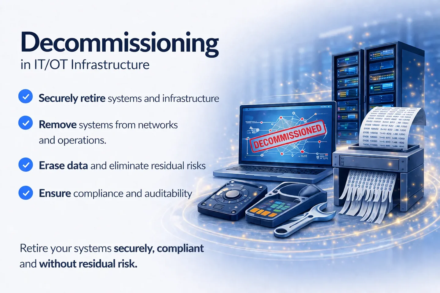 Controlled system Decommissioning with UPTR ensuring secure data processing and complete Lifecycle closure