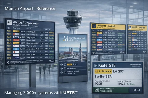 Large scale IT infrastructure automation at Munich Airport managing thousands of distributed systems with UPTR